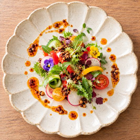 Bunter Salat mit pikantem Chili-Dressing – einfach & schnell